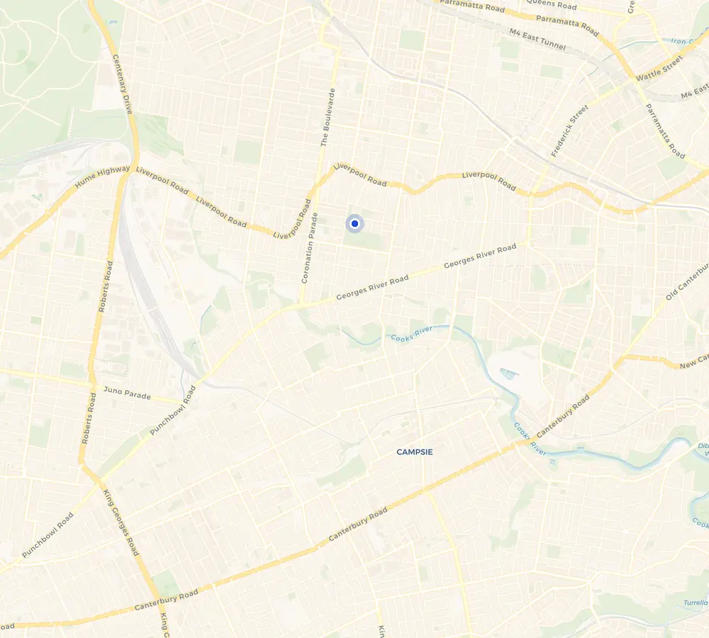 Map of the Enfield service area and the surrounding Inner West, showing Enfield and the nearby streets we cover.
